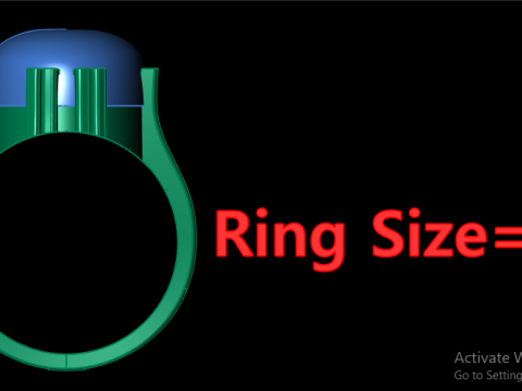 BLACK ONYX RING FOR MEN FASHION 3D PRINTABLE MODEL Modello di stampa 3D