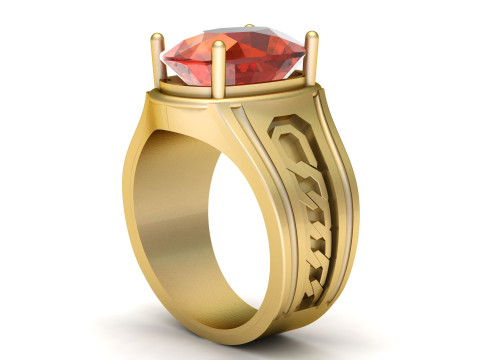 STYLISH CHAIN RING FOR MEN 3D PRINTABLE MODEL 3D 프린트 모델