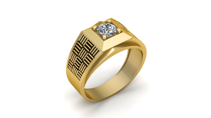Stylish Men Fashion Dimond ring 3d Printable Model 3Dプリントモデル .c4d .max .obj .3ds .fbx .stl .blend 
