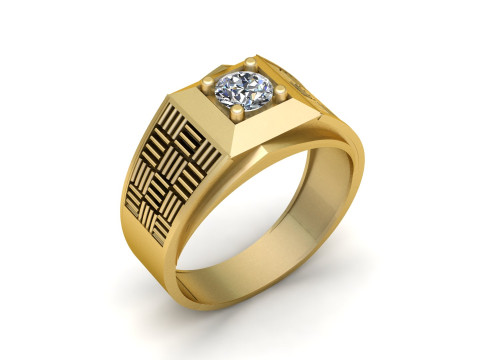 Stylish Men Fashion Dimond ring 3d Printable Model 3D-Druckmodell