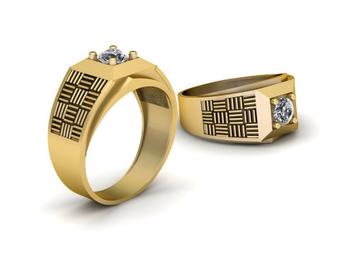 Stylish Men Fashion Dimond ring 3d Printable Model 3Dプリントモデル