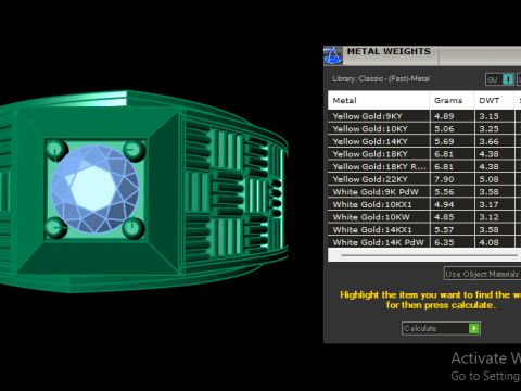 Stylish Men Fashion Dimond ring 3d Printable Model 3Dプリントモデル