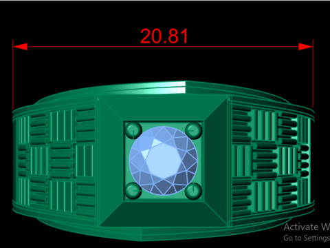 Stylish Men Fashion Dimond ring 3d Printable Model 3Dプリントモデル