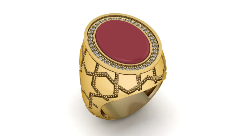 MEN ITALIAN RING 3D PRINTABLE MODEL 3D Принт Модель .c4d .max .obj .3ds .fbx .stl .blend 