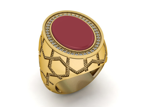MEN ITALIAN RING 3D PRINTABLE MODEL 3D Print Model