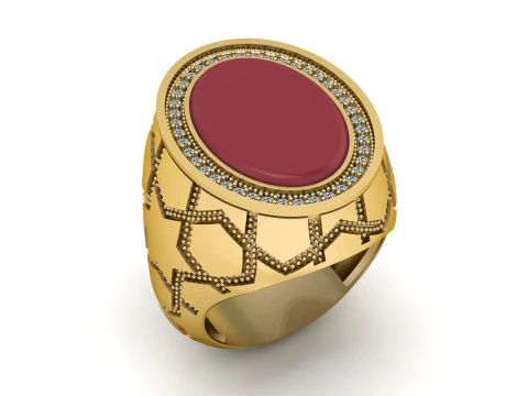 MĘSKI WŁOSKI PIERŚCIEŃ MODEL DO WYDRUKU 3D Model do druku 3D