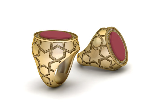 MEN ITALIAN RING 3D PRINTABLE MODEL 3D Принт Модель