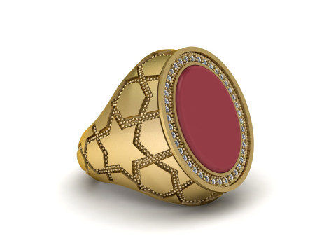 MEN ITALIAN RING 3D PRINTABLE MODEL 3D Принт Модель