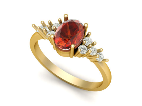 ENGAGEMENT SOLITAIRE DIMOND RING 3D PRINTABLE MODEL 3D Print Model
