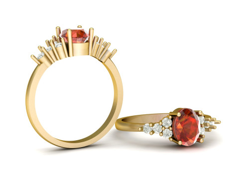 ENGAGEMENT SOLITAIRE DIMOND RING 3D PRINTABLE MODEL 3D Принт Модель