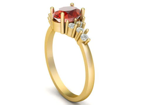 ENGAGEMENT SOLITAIRE DIMOND RING 3D PRINTABLE MODEL 3D Print Model