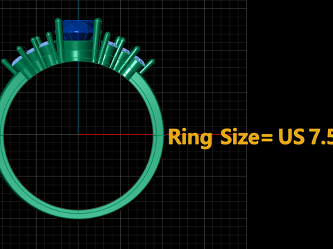 ENGAGEMENT SOLITAIRE DIMOND RING 3D PRINTABLE MODEL 3D Принт Модель