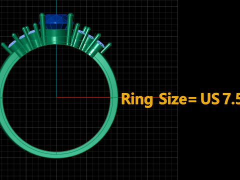 ENGAGEMENT SOLITAIRE DIMOND RING 3D PRINTABLE MODEL 3D Print Model