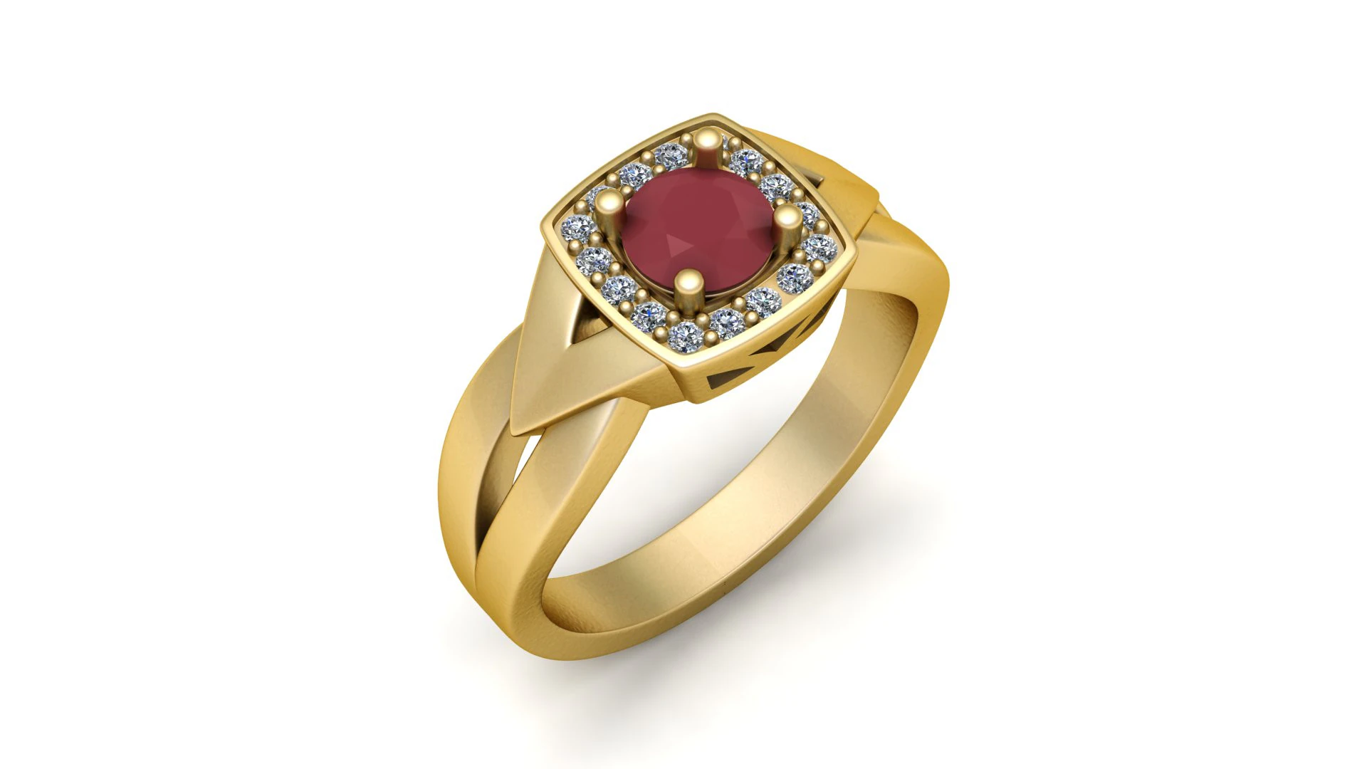 Stylish Engagement Ring 3d Printable Model 3D Print Model .c4d .max .obj .3ds .fbx .stl .blend 