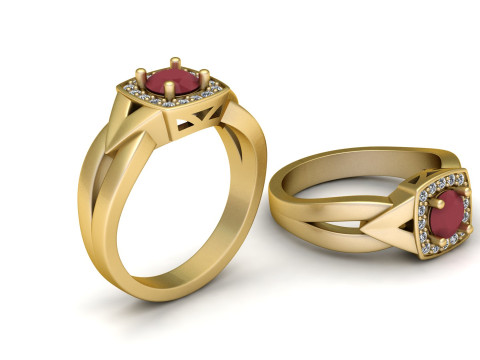 Тривимірна модель для друку стильного обручки 3D Принт Модель