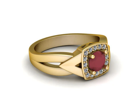 Stylish Engagement Ring 3d Printable Model 3D Print Model