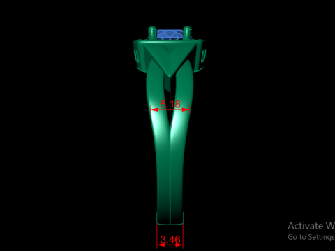 Тривимірна модель для друку стильного обручки 3D Принт Модель