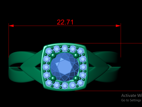 Тривимірна модель для друку стильного обручки 3D Принт Модель