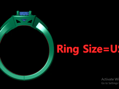 Stylish Engagement Ring 3d Printable Model 3D Print Model