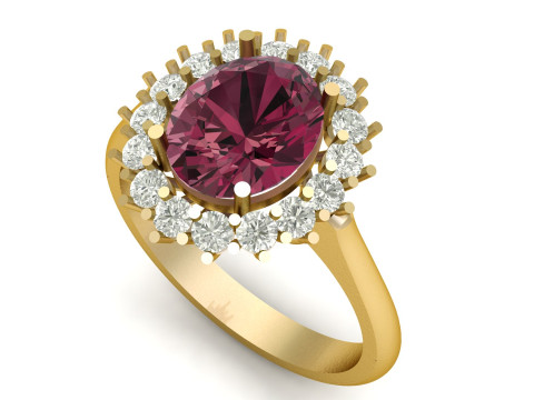 ENGAGEMENT SOLITAIRE DIMOND RING 3D PRINTABLE MODEL Modelo de Impressão 3D