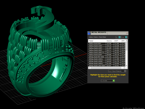 STYLISH ITALIAN DIMOND RING FOR MEN 3D PINTABLE MODEL 3D Print Model