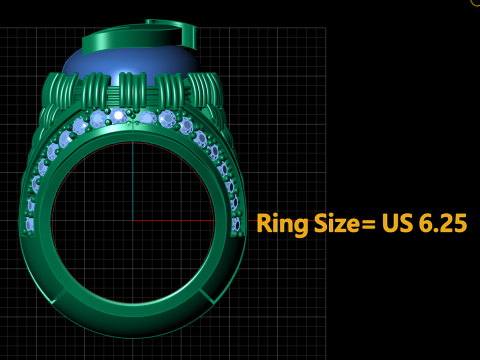 STYLISH ITALIAN DIMOND RING FOR MEN 3D PINTABLE MODEL 3D Print Model