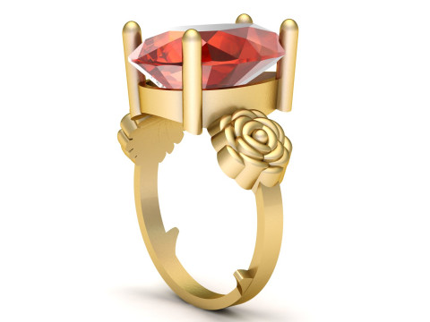 SOLITAIRE PROPOSAL RING FOR WOMEN 3D PRINTABLE MODEL 3D 打印模型