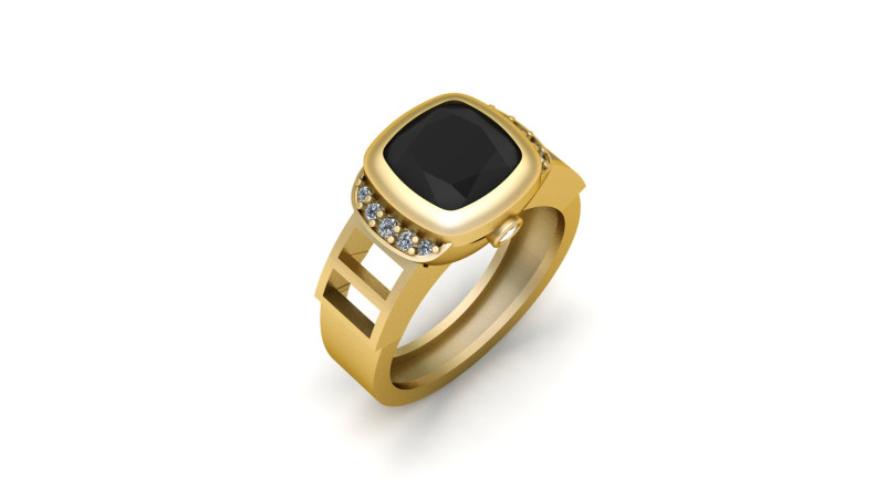 MEN FASHION DIMOND RING 3D PRINTABLE MODEL 3Dプリントモデル .c4d .max .obj .3ds .fbx .stl .blend 