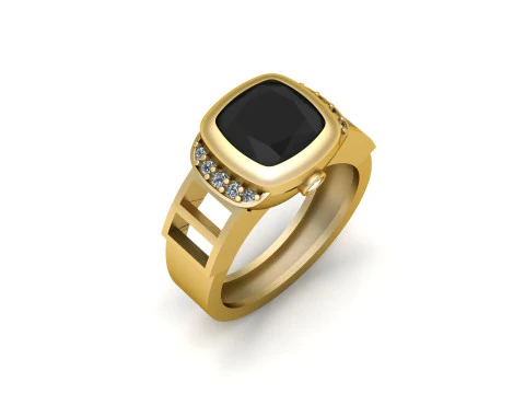 MEN FASHION DIMOND RING 3D PRINTABLE MODEL 3D Print Model