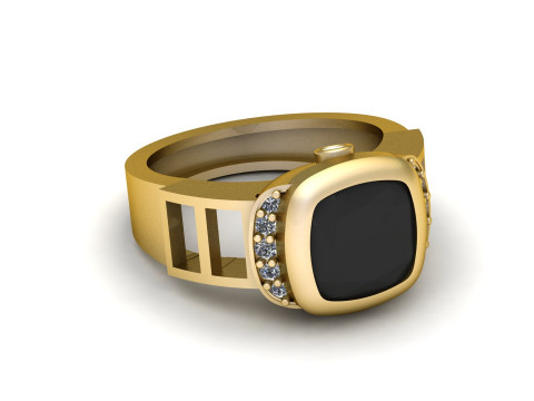 MEN FASHION DIMOND RING 3D PRINTABLE MODEL 3Dプリントモデル