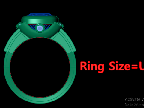 MEN FASHION DIMOND RING 3D PRINTABLE MODEL 3Dプリントモデル