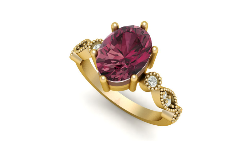 LUXURY ENGAGEMENT DIMOND RING 3D PRINTABLE MODEL 3D Принт Модель .c4d .max .obj .3ds .fbx .stl .blend 