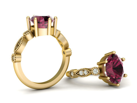 LUXURY ENGAGEMENT DIMOND RING 3D PRINTABLE MODEL 3D Принт Модель