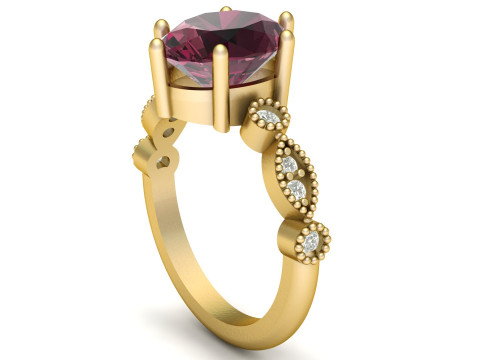 LUXURY ENGAGEMENT DIMOND RING 3D PRINTABLE MODEL 3D Принт Модель