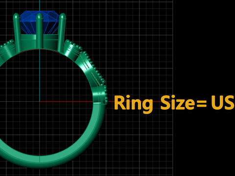LUXURY ENGAGEMENT DIMOND RING 3D PRINTABLE MODEL 3D Принт Модель