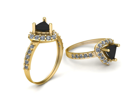 SOLITAIRE WEDDING RING FOR WOMEN 3D PRINTABLE MODEL 3D प्रिंट मॉडल