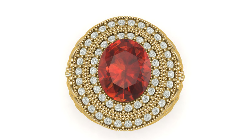 FILLIGRE INDIAN RING FOR WOMEN 3D PRINTABLE MODEL 3D Print Model .c4d .max .obj .3ds .fbx .stl .blend