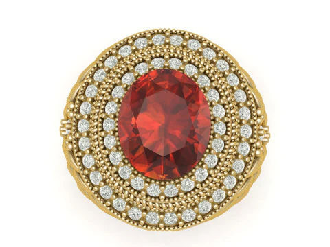 FILLIGRE INDIAN RING FOR WOMEN 3D PRINTABLE MODEL 3D Print Model