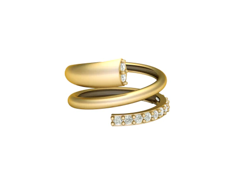 STYLISH SOLITAIRE DIAMOND RING 3D PRINTABLE MODEL 3D Print Model