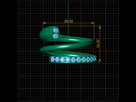 STYLISH SOLITAIRE DIAMOND RING 3D PRINTABLE MODEL 3Dプリントモデル