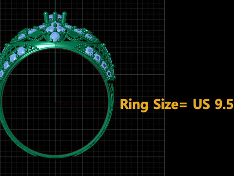 FILIGREE ENGAGEMENT DIMOND RING 3D PRINTABLE MODEL 3D Принт Модель