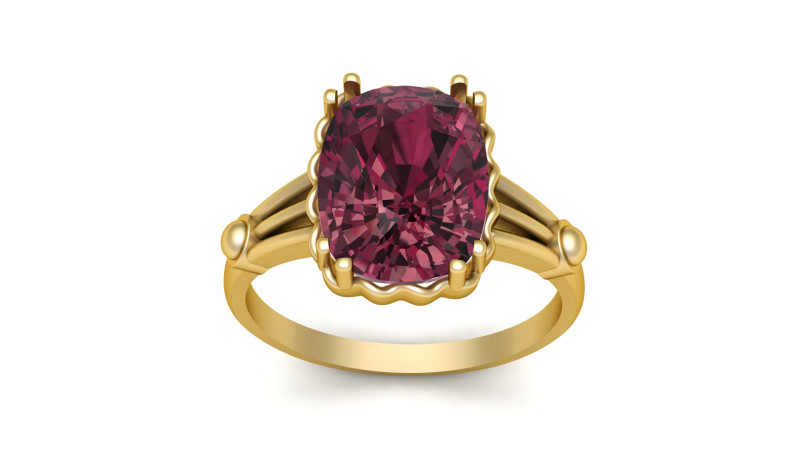 SOLITAIRE ENGAGEMENT RING 3D PRINTABLE MODEL 3Dプリントモデル .c4d .max .obj .3ds .fbx .stl .blend 