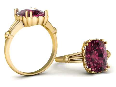 SOLITAIRE ENGAGEMENT RING 3D PRINTABLE MODEL 3Dプリントモデル