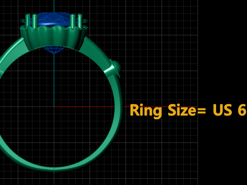 SOLITAIRE ENGAGEMENT RING 3D PRINTABLE MODEL 3Dプリントモデル