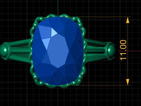 SOLITAIRE ENGAGEMENT RING 3D PRINTABLE MODEL 3Dプリントモデル