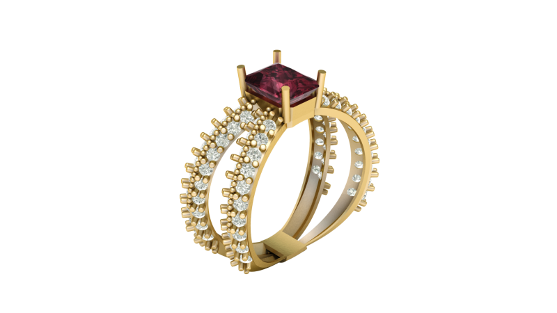 DIMOND WEDDING RING FOR WOMEN 3D PRINTABLE MODEL 3D प्रिंट मॉडल .c4d .max .obj .3ds .fbx .stl .blend 