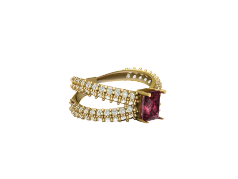 DIMOND WEDDING RING FOR WOMEN 3D PRINTABLE MODEL 3D प्रिंट मॉडल
