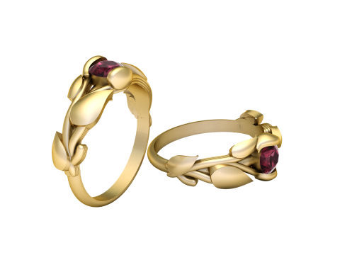 SOLITAIRE ENGAGEMENT RING 3D PRINTABLE MODEL Modèles 3D en vedette