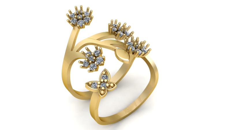 LUXURY DIMOND RING 3D PRINTABLE MODEL 3D 프린트 모델 .c4d .max .obj .3ds .fbx .stl .blend 