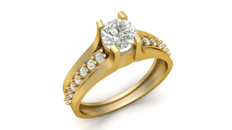 ЖЕНСКОЕ ОБРУЧАЛЬНОЕ КОЛЬЦО 3D МОДЕЛЬ ДЛЯ ПЕЧАТИ 3D Принт Модель .c4d .max .obj .3ds .fbx .stl .blend